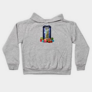 Tardis at Christmas Kids Hoodie